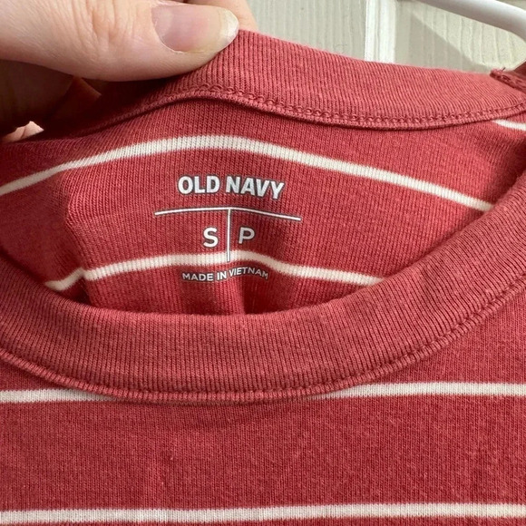 Old Navy Pink with white stripes scoop neck tank - Picture 4 of 4